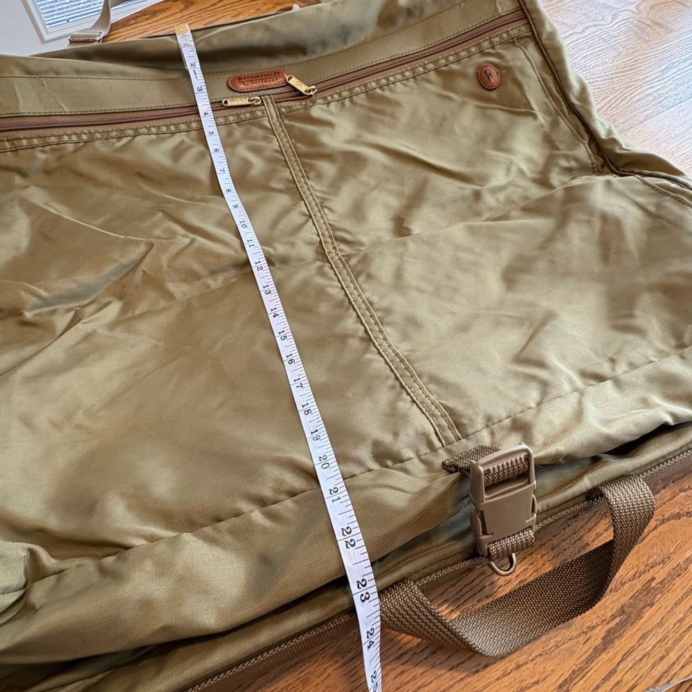 Brookfield by Hartmann Nylon Leather Trim Hanging Folding Garment Bag Travel - Picture 11 of 12